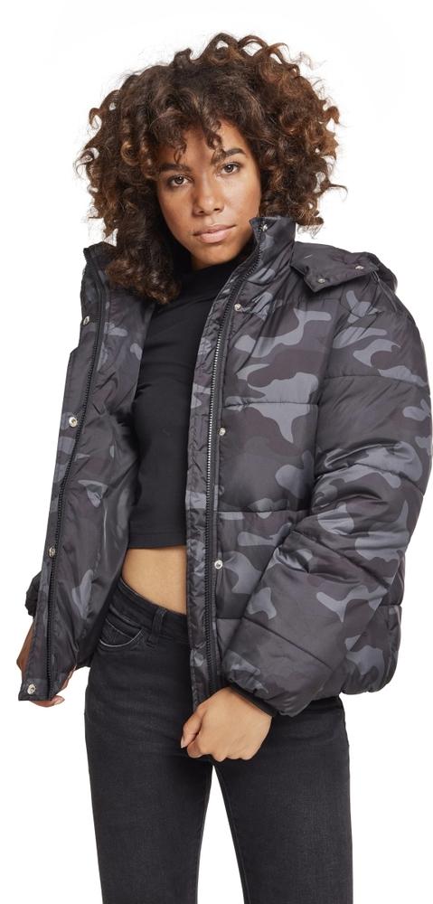 gray camo puffer jacket